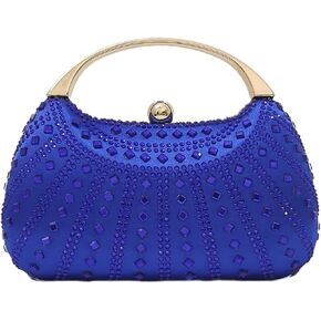 HUANG ZHUANG Elegant Crystal Clutch Rhinestone Handbags For Women Party Purse Wedding Prom Sparkly Bag