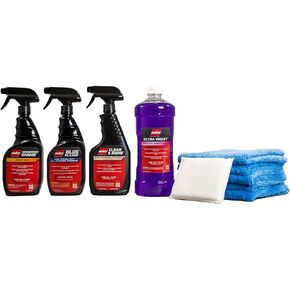 Malco All-in-One Auto Detailing Kit – Best Interior & Exterior Car Cleaning & Conditioning Kit/Includes 6 Professional Grade Car Detailing Products (800415)