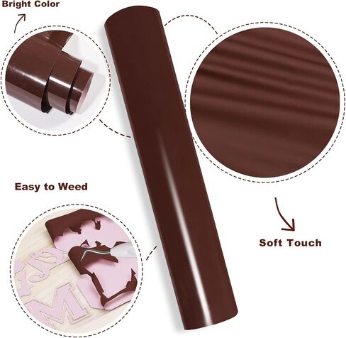 V C VACREER Skin Tone Heat Transfer Vinyl - 10 Pack Brown HTV Vinyl Sheets 12"x10" Brown Earth Tone Iron on Vinyl Pack for Tshirt Clothing in Saudi Arabia