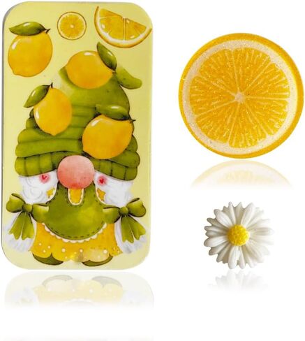 ZDDPDJ Lovely Gnome Magnetic Needle Case Sewing Storage Container and Fruit Needle Minder for Embroidery Cross Stitch Needlework Craft Accessories (Lemon) in Kuwait