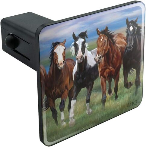 Horses Running Wild Tow Trailer Hitch Cover Plug Insert 2" in Saudi Arabia