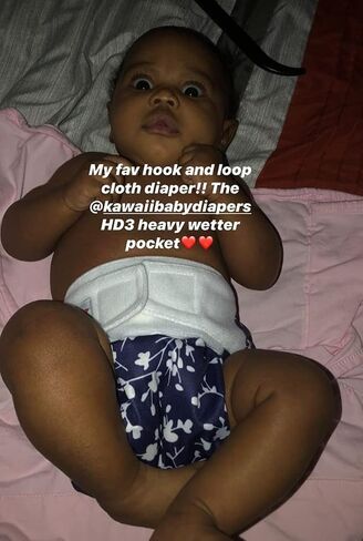 KaWaii Baby One Size HD3 Cloth Diapers, Reusable Adjustable Gender Neutral Easy Hook & Loop 8-36 lbs, Set of 6 Diapers with 6 Super Absorbent Stay-Dry Diaper Inserts in Saudi Arabia