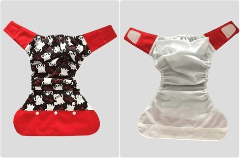 KaWaii Baby One Size HD3 Cloth Diapers, Reusable Adjustable Gender Neutral Easy Hook & Loop 8-36 lbs, Set of 6 Diapers with 6 Super Absorbent Stay-Dry Diaper Inserts in Saudi Arabia