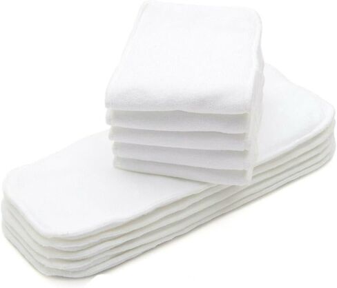 KaWaii Baby One Size HD3 Cloth Diapers, Reusable Adjustable Gender Neutral Easy Hook & Loop 8-36 lbs, Set of 6 Diapers with 6 Super Absorbent Stay-Dry Diaper Inserts in Saudi Arabia