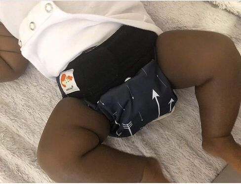 KaWaii Baby One Size HD3 Cloth Diapers, Reusable Adjustable Gender Neutral Easy Hook & Loop 8-36 lbs, Set of 6 Diapers with 6 Super Absorbent Stay-Dry Diaper Inserts in Saudi Arabia