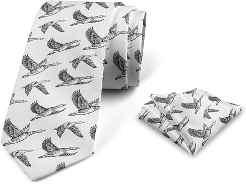 Lunarable Men's Tie Set, Necktie Set Groom Handkerchief for Parties Weddings & All Occasions in Saudi Arabia