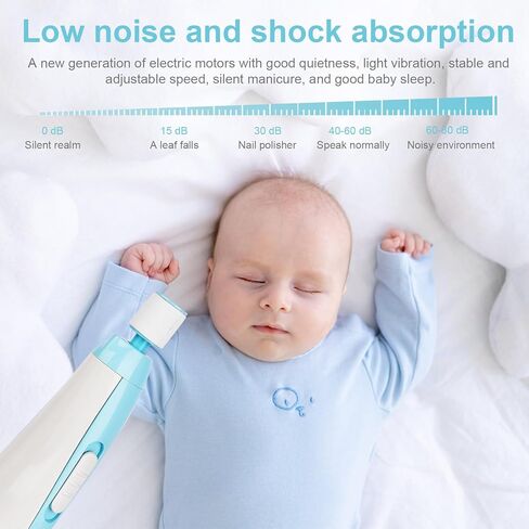 ماكينة تشذيب أظافر الأطفال الكهربائية - 8 في 1 مبرد أظافر الأطفال القابل لإعادة الشحن مع مجموعة إضاءة وتلميع لحديثي الولادة والأطفال الصغار والعناية بأظافر الأصابع 8 رؤوس جلخ in Kuwait