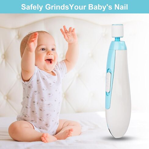 ماكينة تشذيب أظافر الأطفال الكهربائية - 8 في 1 مبرد أظافر الأطفال القابل لإعادة الشحن مع مجموعة إضاءة وتلميع لحديثي الولادة والأطفال الصغار والعناية بأظافر الأصابع 8 رؤوس جلخ in Kuwait