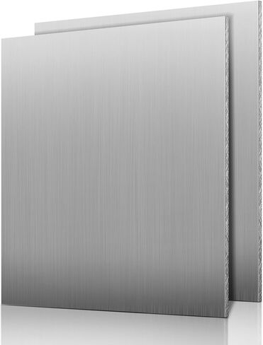 Blulu 2 Pcs 6061 Aluminum Sheet Metal 15 x 15 x 1/8 Inch Thickness Heavy Duty Plain Panel Solid Rectangle Metal Plate Flat Stock 3mm Aluminum Plate for Crafting Industry Structural Framing Base in Saudi Arabia