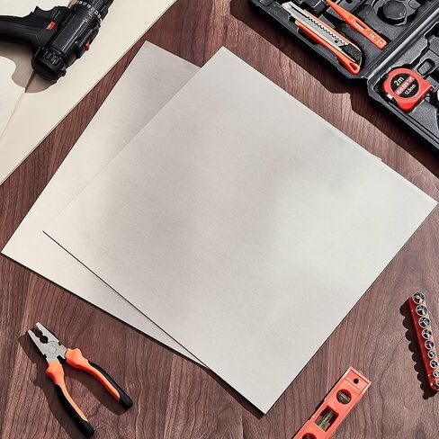 Blulu 2 Pcs 6061 Aluminum Sheet Metal 15 x 15 x 1/8 Inch Thickness Heavy Duty Plain Panel Solid Rectangle Metal Plate Flat Stock 3mm Aluminum Plate for Crafting Industry Structural Framing Base in Saudi Arabia