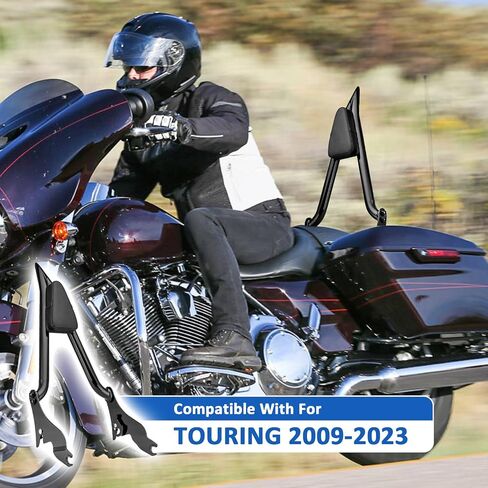Wsays 27“ Tall Sissy Bar 1.3" Fat Detachable Motorcycle Passenger Backrest w/Pad Compatible with Harley Touring Street Road Electra Glide Road King 2009-2024 Black in Saudi Arabia