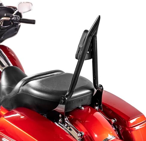 Wsays 27“ Tall Sissy Bar 1.3" Fat Detachable Motorcycle Passenger Backrest w/Pad Compatible with Harley Touring Street Road Electra Glide Road King 2009-2024 Black in Saudi Arabia