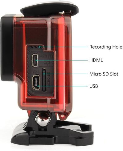 حافظة هيكل عظمي من SOONSUN لهاتف GoPro Hero 4، Hero 3+، Hero 3 كاميرات جانبية مفتوحة سهلة الشحن غطاء حماية غطاء حماية لكاميرات GoPro Hero 3 3+ 4 in Kuwait