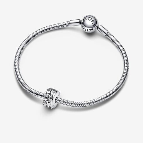 PANDORA Infinite Hearts Sparkling Clip Charm - Compatible with PANDORA Moments Bracelets - Jewelry for Women - Mother's Day Gift - Made with Sterling Silver & Cubic Zirconia - With Gift Box in Saudi Arabia