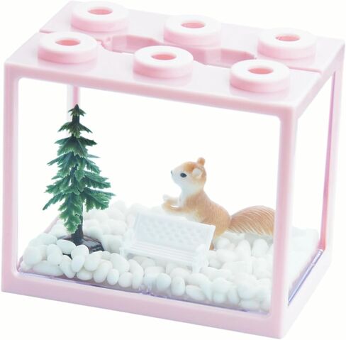 Small Sea Monkey Tank, Stackable Mini Betta Fish Tank Tinny Aquarium Kit with Aquarium Gravel, Moss Ball Tank Shrimp Tank 0.27 Gallon Acrylic Cube Fish Bowl for Shrimp Snails in Saudi Arabia