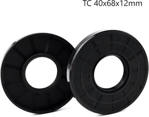 XiKe Oil Shaft Seal, Lip Seals, TC 40x68x10mm Nitrile Rubber Cover Double Lip with Spring, Oil Seals for Bearing Shafts,Rotating Shafts,etc., Black Pack of 2 in Saudi Arabia