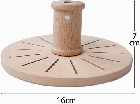 رف بكرة لامبستوب لخيط التطريز ومنظم خيط تنظيف خشب الزان (دائري) in Kuwait