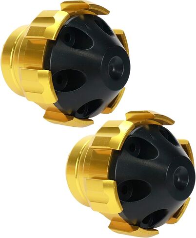 Modengzhe 2 Pcs 6-Hole Aluminum Motorcycle Frame Slider Wheel Crash Protector Motorbike Falling Protection Front Fork Cup Moped Scooters Accessories (Black & Purple) in Saudi Arabia