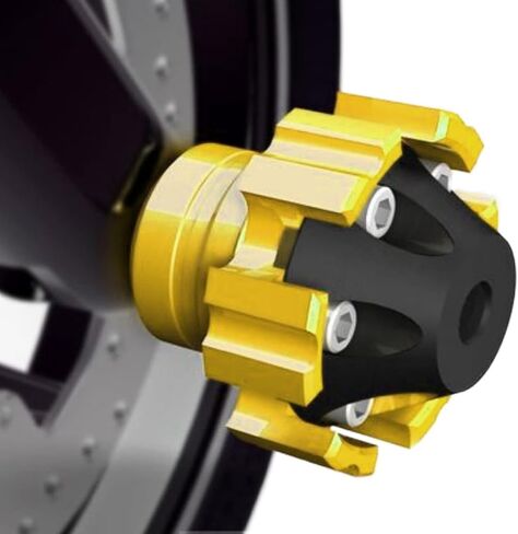 Modengzhe 2 Pcs 6-Hole Aluminum Motorcycle Frame Slider Wheel Crash Protector Motorbike Falling Protection Front Fork Cup Moped Scooters Accessories (Black & Purple) in Saudi Arabia