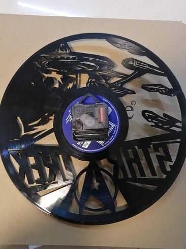 xiaojun Star Trek Vinyl Record Wall Clock - Get Unique Gifts Presents for Birthday, Christmas, Ideas for Boys, Girls, Men, Women, Adults, him and her Home Office School Decoration, Black in Saudi Arabia