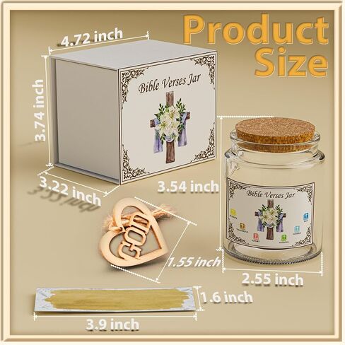 OPTB Bible Verse Jar, Read Me When Bible Verses Jar for Emotions and Feelings, Bible Verses in a Jar with 90 Pcs Color Coded Verses Cards, Hope Jar Gifts for Devout Christians and Faithful People in Saudi Arabia