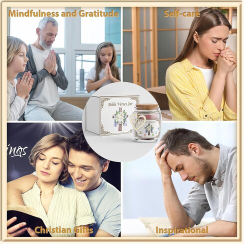 OPTB Bible Verse Jar, Read Me When Bible Verses Jar for Emotions and Feelings, Bible Verses in a Jar with 90 Pcs Color Coded Verses Cards, Hope Jar Gifts for Devout Christians and Faithful People in Saudi Arabia