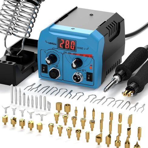 مجموعة حرق الخشب من فورول، قلم حرق الخشب الاحترافي، أداة حرق الخشب البيروغرافي القابلة للتعديل لدرجة الحرارة، مجموعة حرق الخشب مع شاشة رقمية، قلمين، 20 طرف سلكي، 53 طرف صلب in Kuwait