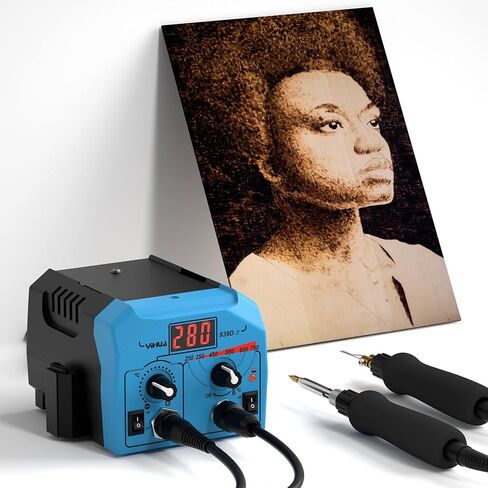 مجموعة حرق الخشب من فورول، قلم حرق الخشب الاحترافي، أداة حرق الخشب البيروغرافي القابلة للتعديل لدرجة الحرارة، مجموعة حرق الخشب مع شاشة رقمية، قلمين، 20 طرف سلكي، 53 طرف صلب in Kuwait