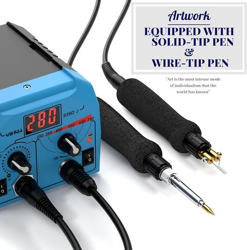 مجموعة حرق الخشب من فورول، قلم حرق الخشب الاحترافي، أداة حرق الخشب البيروغرافي القابلة للتعديل لدرجة الحرارة، مجموعة حرق الخشب مع شاشة رقمية، قلمين، 20 طرف سلكي، 53 طرف صلب in Kuwait