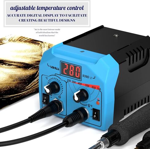 مجموعة حرق الخشب من فورول، قلم حرق الخشب الاحترافي، أداة حرق الخشب البيروغرافي القابلة للتعديل لدرجة الحرارة، مجموعة حرق الخشب مع شاشة رقمية، قلمين، 20 طرف سلكي، 53 طرف صلب in Kuwait