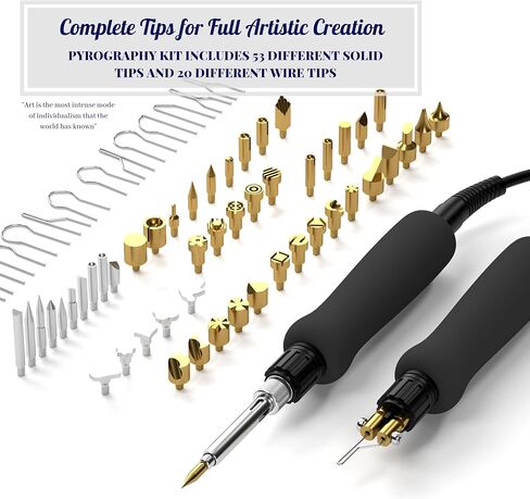 مجموعة حرق الخشب من فورول، قلم حرق الخشب الاحترافي، أداة حرق الخشب البيروغرافي القابلة للتعديل لدرجة الحرارة، مجموعة حرق الخشب مع شاشة رقمية، قلمين، 20 طرف سلكي، 53 طرف صلب in Kuwait