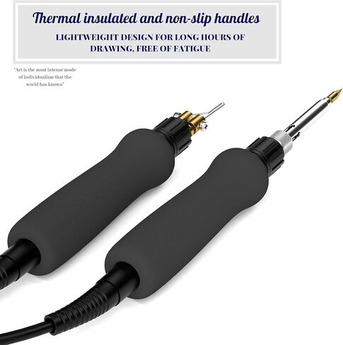 مجموعة حرق الخشب من فورول، قلم حرق الخشب الاحترافي، أداة حرق الخشب البيروغرافي القابلة للتعديل لدرجة الحرارة، مجموعة حرق الخشب مع شاشة رقمية، قلمين، 20 طرف سلكي، 53 طرف صلب in Kuwait