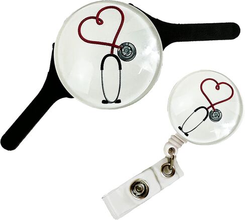 1 بطاقة اسم سماعة الطبيب ليتمان و1 بكرة شارة ممرضة مسجلة، سحر سماعة الطبيب للممرضات، ملحقات سماعة الطبيب، سماعة الطبيب بكرة شارة للممرضات والأطباء والطبيب البيطري وطلاب الطب in Kuwait