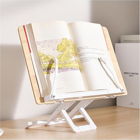 TAROTKIN Book Stand,Book Holder,Book Holders for Reading Hands Free,with Book Page Holder,Ideal for Use as Cookbook Stand,Music Stand,Book Display Stand,Book Reading Stand,Book Accessories(13.1"X9.1") in Kuwait