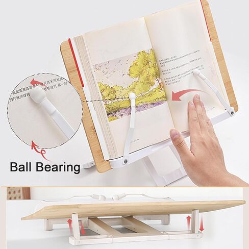 TAROTKIN Book Stand,Book Holder,Book Holders for Reading Hands Free,with Book Page Holder,Ideal for Use as Cookbook Stand,Music Stand,Book Display Stand,Book Reading Stand,Book Accessories(13.1"X9.1") in Kuwait