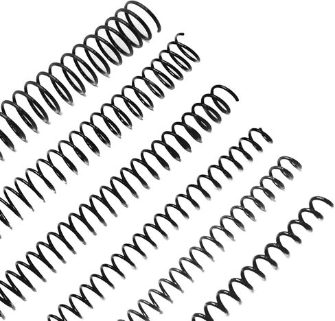 180 قطعة من ملفات الربط الحلزونية البلاستيكية - حلقات حلزونية ملزمة بلاستيكية مقاس 4:1 - أمشاط ربط حلزونية متعددة الأحجام، ملفات أشواك 1/4 5/16 3/8 1/2 5/8 3/4 بوصة (أسود) in Kuwait