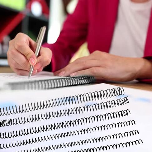 180 قطعة من ملفات الربط الحلزونية البلاستيكية - حلقات حلزونية ملزمة بلاستيكية مقاس 4:1 - أمشاط ربط حلزونية متعددة الأحجام، ملفات أشواك 1/4 5/16 3/8 1/2 5/8 3/4 بوصة (أسود) in Kuwait