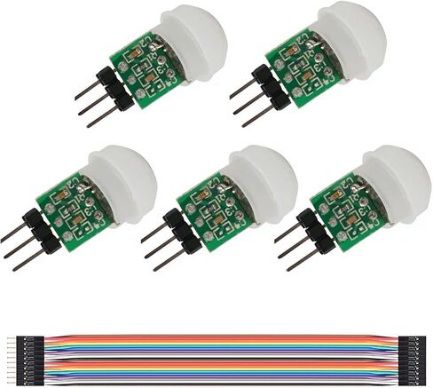 DAOKI 5Pcs PIR IR Module HC-SR501 Adjust Infrared PIR Motion Detector Module Pyroelectric for Raspberry Pi Kits with Dupont Cable in Saudi Arabia
