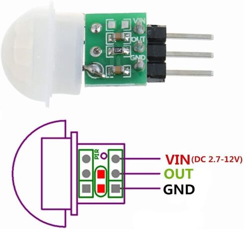 DAOKI 5Pcs PIR IR Module HC-SR501 Adjust Infrared PIR Motion Detector Module Pyroelectric for Raspberry Pi Kits with Dupont Cable in Saudi Arabia