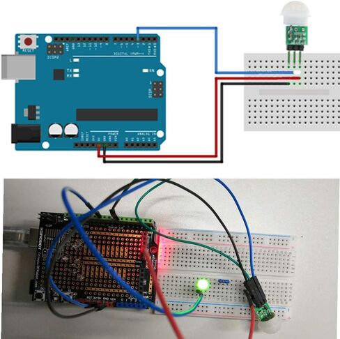 DAOKI 5Pcs PIR IR Module HC-SR501 Adjust Infrared PIR Motion Detector Module Pyroelectric for Raspberry Pi Kits with Dupont Cable in Saudi Arabia