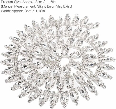 Crystal Rhinestone Chain Applique,Crystal Rhinestones Trim,1 Yard Shiny Rhinestone Chain Trim Applique, AB Fancy Crystal Gems,for Craft Jewelry Wedding Bouquet DIY Decoration in Saudi Arabia