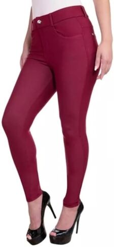 EAG Jeggings للنساء مريح مزيج القطن تمتد طماق تبدو الدنيم Jeggings مع جيوب (متوفر في حجم كبير) in Kuwait