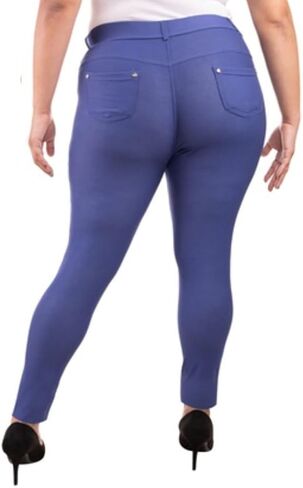 EAG Jeggings للنساء مريح مزيج القطن تمتد طماق تبدو الدنيم Jeggings مع جيوب (متوفر في حجم كبير) in Kuwait