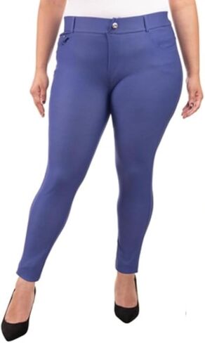 EAG Jeggings للنساء مريح مزيج القطن تمتد طماق تبدو الدنيم Jeggings مع جيوب (متوفر في حجم كبير) in Kuwait
