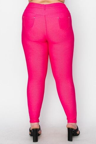 EAG Jeggings للنساء مريح مزيج القطن تمتد طماق تبدو الدنيم Jeggings مع جيوب (متوفر في حجم كبير) in Kuwait