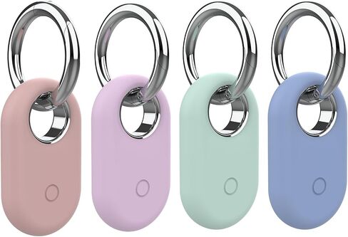 4 عبوات من حامل Smarttag2 متوافق مع Samsung Galaxy SmartTag2، حامل سيليكون مضاد للصدمات لكامل الجسم مع سلسلة مفاتيح مناسبة للمفاتيح والحقائب والأمتعة والقطط والكلاب وضد الخدش والسقوط in Saudi Arabia