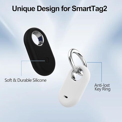 4 عبوات من حامل Smarttag2 متوافق مع Samsung Galaxy SmartTag2، حامل سيليكون مضاد للصدمات لكامل الجسم مع سلسلة مفاتيح مناسبة للمفاتيح والحقائب والأمتعة والقطط والكلاب وضد الخدش والسقوط in Saudi Arabia