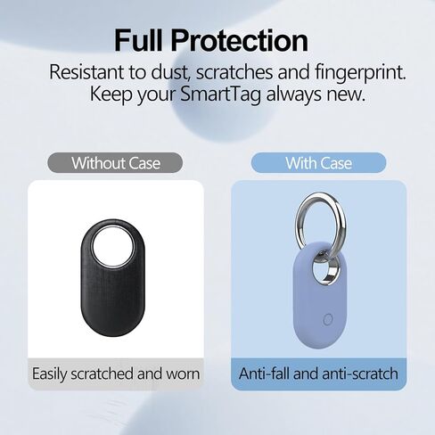 4 عبوات من حامل Smarttag2 متوافق مع Samsung Galaxy SmartTag2، حامل سيليكون مضاد للصدمات لكامل الجسم مع سلسلة مفاتيح مناسبة للمفاتيح والحقائب والأمتعة والقطط والكلاب وضد الخدش والسقوط in Saudi Arabia