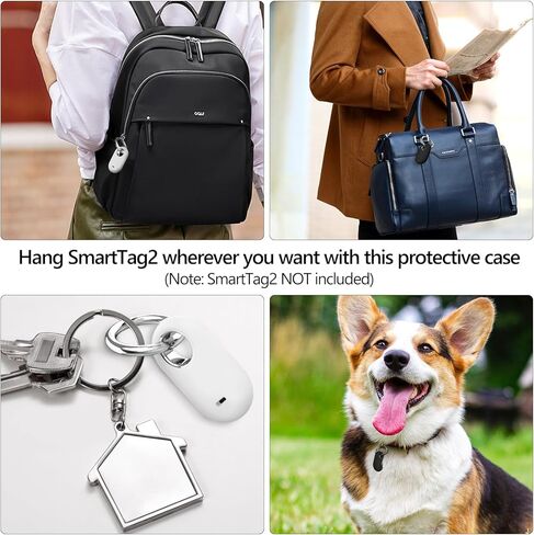 4 عبوات من حامل Smarttag2 متوافق مع Samsung Galaxy SmartTag2، حامل سيليكون مضاد للصدمات لكامل الجسم مع سلسلة مفاتيح مناسبة للمفاتيح والحقائب والأمتعة والقطط والكلاب وضد الخدش والسقوط in Saudi Arabia
