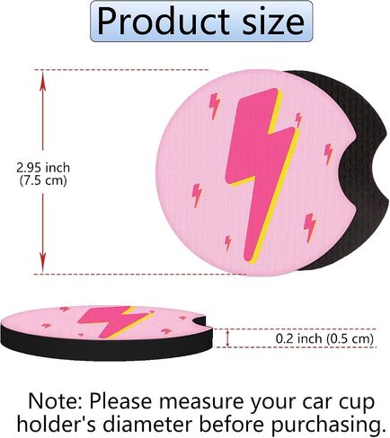Jupswan سيارة cupholder كوستر ماصة 2 حزمة لطيف الكرتون فتاة تصميم المطاط جديد حامل كأس السيارات صائق اكسسوارات الديكور للنساء الرجال DZ290 in Saudi Arabia